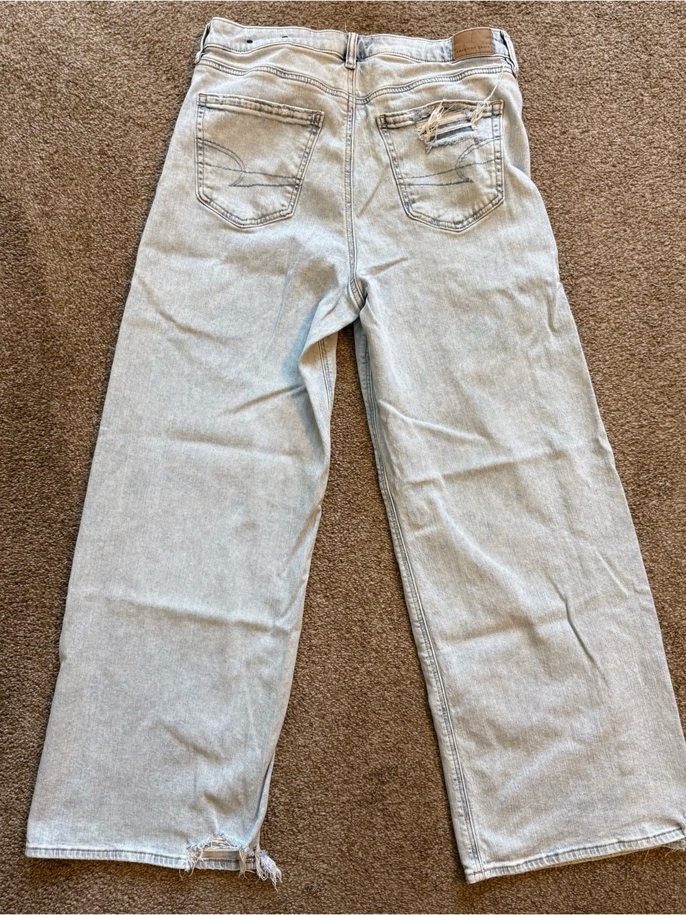 American Eagle Outfitters Light Blue Wide Leg Jeans - Picture 2 of 5